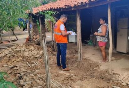 A Defesa Civil de Teresina faz vistoria em áreas que enfrentam problemas com as chuvas
