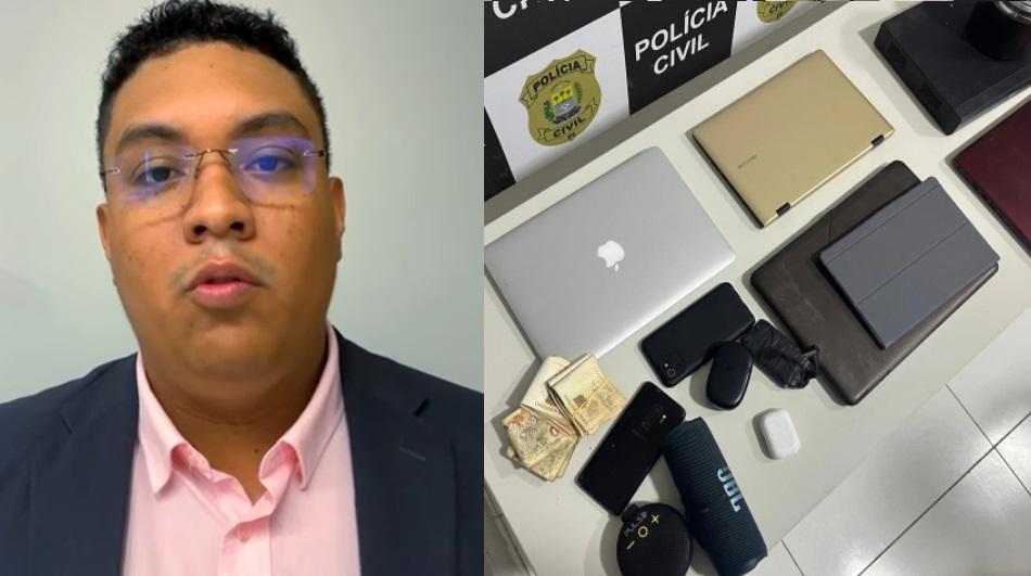 Felipe Andrade disse que houve uma confusão porque a polícia achou que o escritório dele fosse residência de um dos investigados na operação