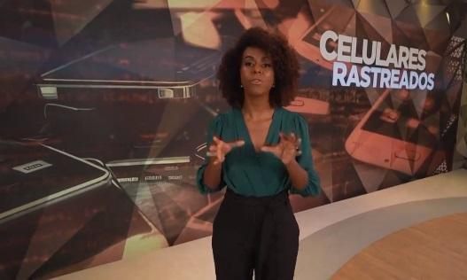 Maria Júlia Coutinho anunciando a reportagem especial sobre o trabalho da polícia do Piauí