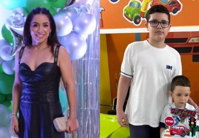 Médica Laysa Geovanna (à esquerda), Gabriel (no meio) e Rafael (à direita)