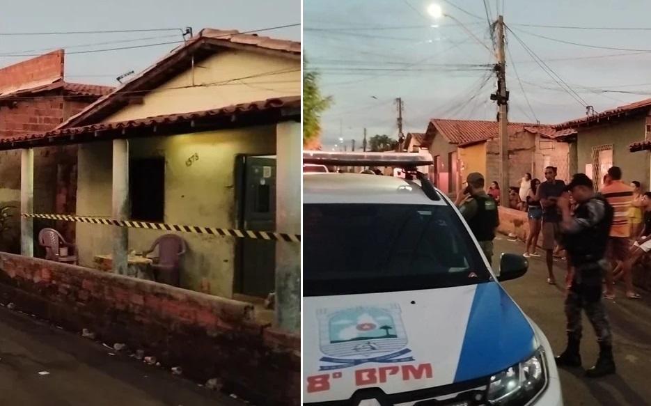 A vítima foi baleada na porta de casa e morreu no local