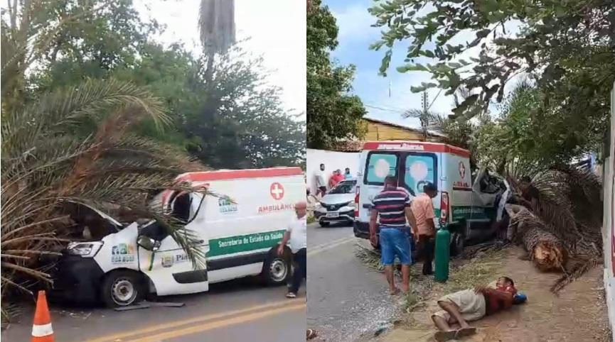 O acidente ocorreu na BR-343, próximo a Policlínica