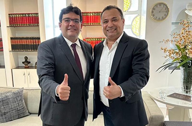 Rafael Fonteles com o deputado estadual Evaldo Gomes