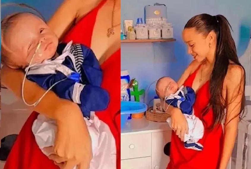 Levi Bueno e sua mãe