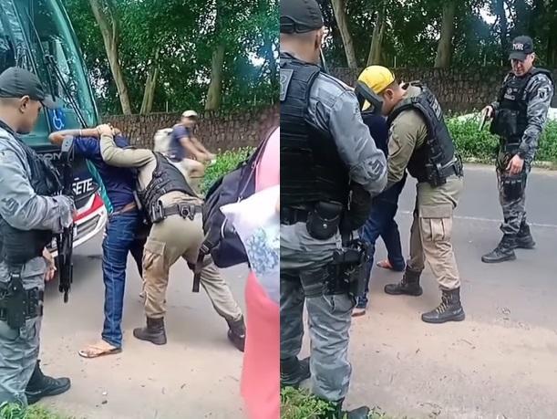 Passageiro de ônibus foi abordado pela polícia na entrada de Teresina
