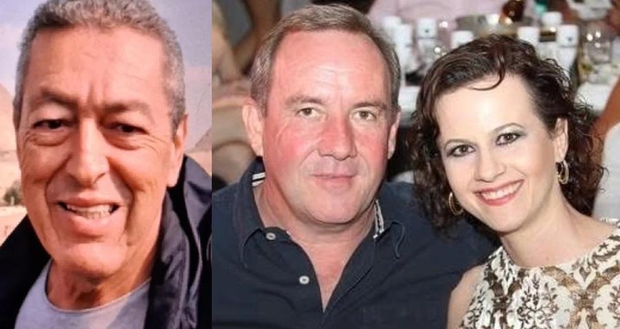 Gilmar Chinelli à esquerda e o casal Ivandro Bonna e  Andréa Cristina Block á direita