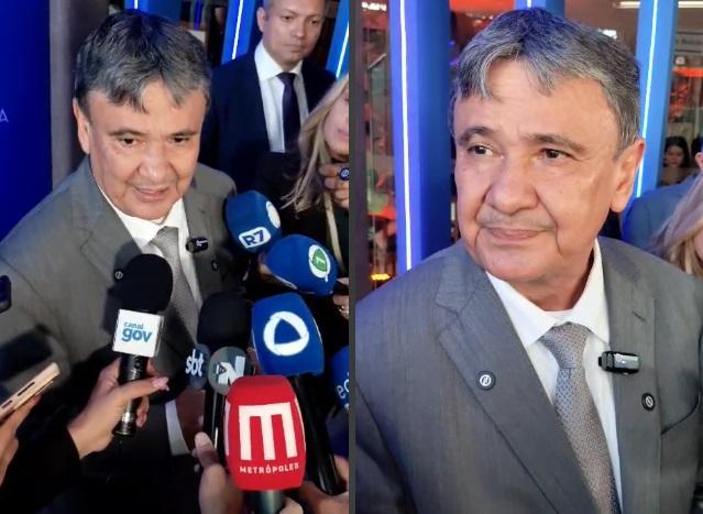 Ministro Wellington Dias falou com a imprensa ao chegar no local do evento