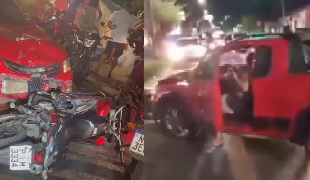Motociclista é atropelado por carro no Poti Velho
