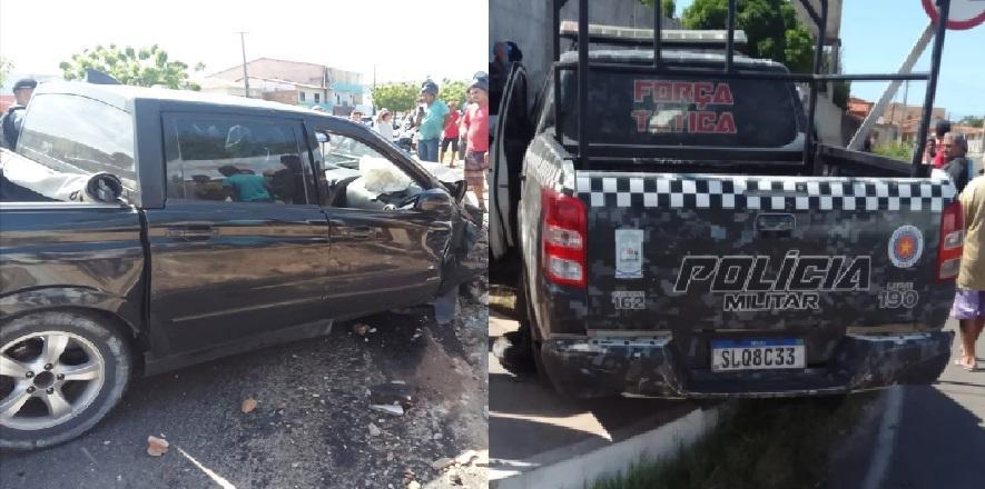 O condutor provocou uma série de colisões e até uma viatura da polícia acabou se envolvendo em acidente