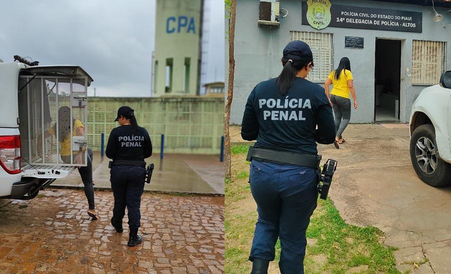 A suspeita foi conduzida para a Delegacia de Polícia Civil de Altos
