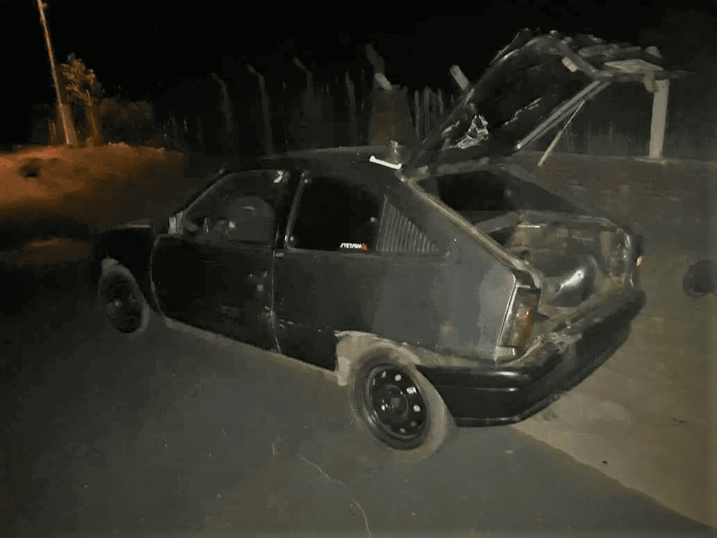 Carro envolvido no acidente