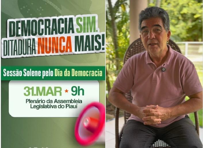 Deputado Limma convida todos para a Sessão Solene em celebração ao Dia da Democracia