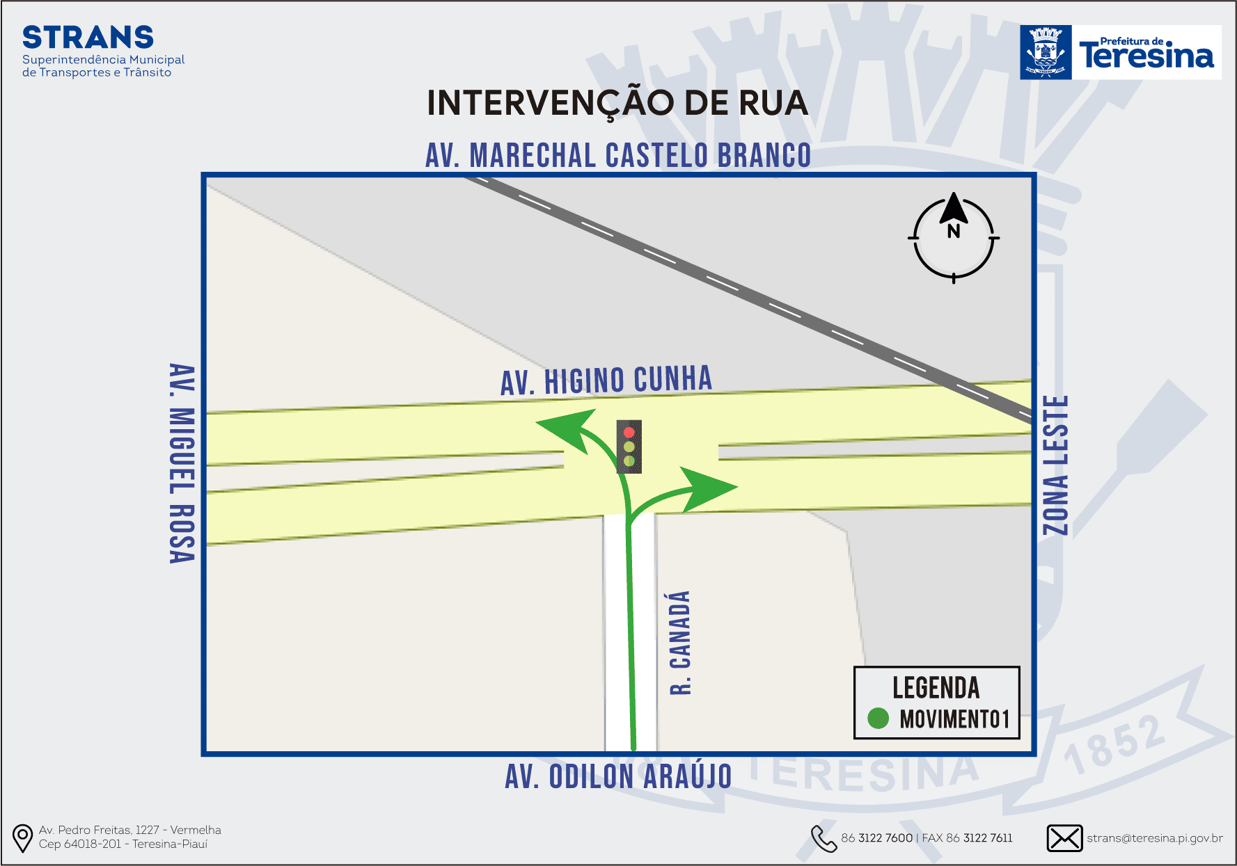 Novo semáforo será instalado na zona Sul de Teresina