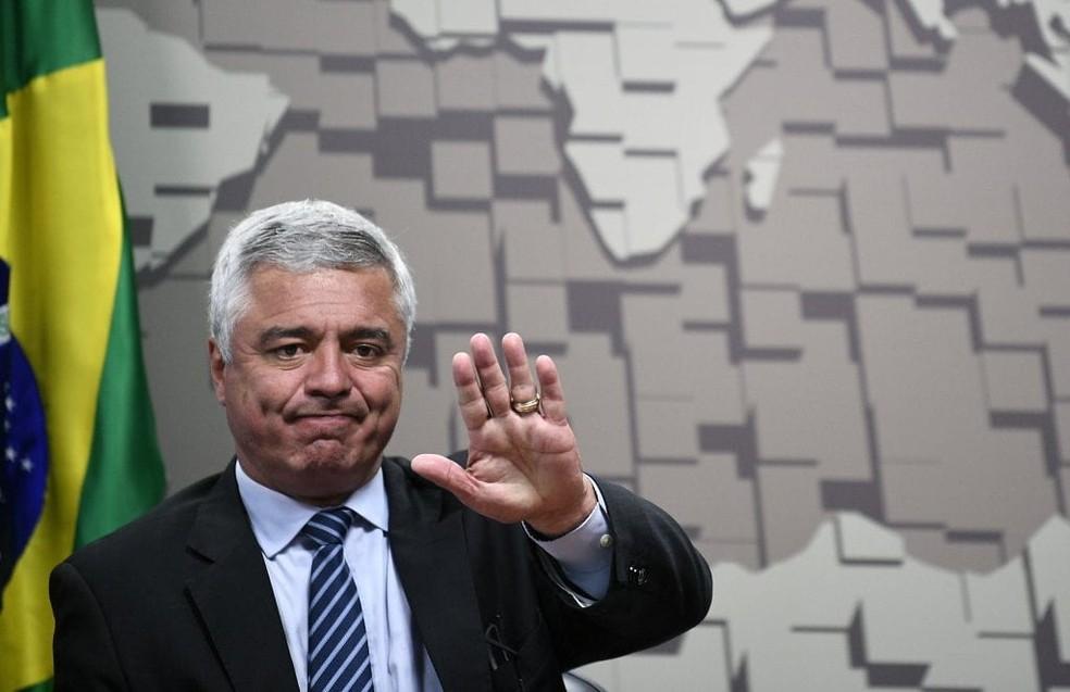 O senador Major Olímpio (PSL) durante sessão do Senado Federal, em Brasília