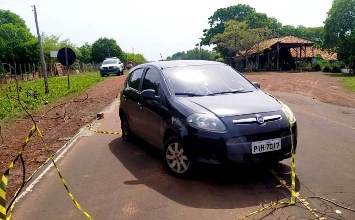 Carro usado pelos bandidos