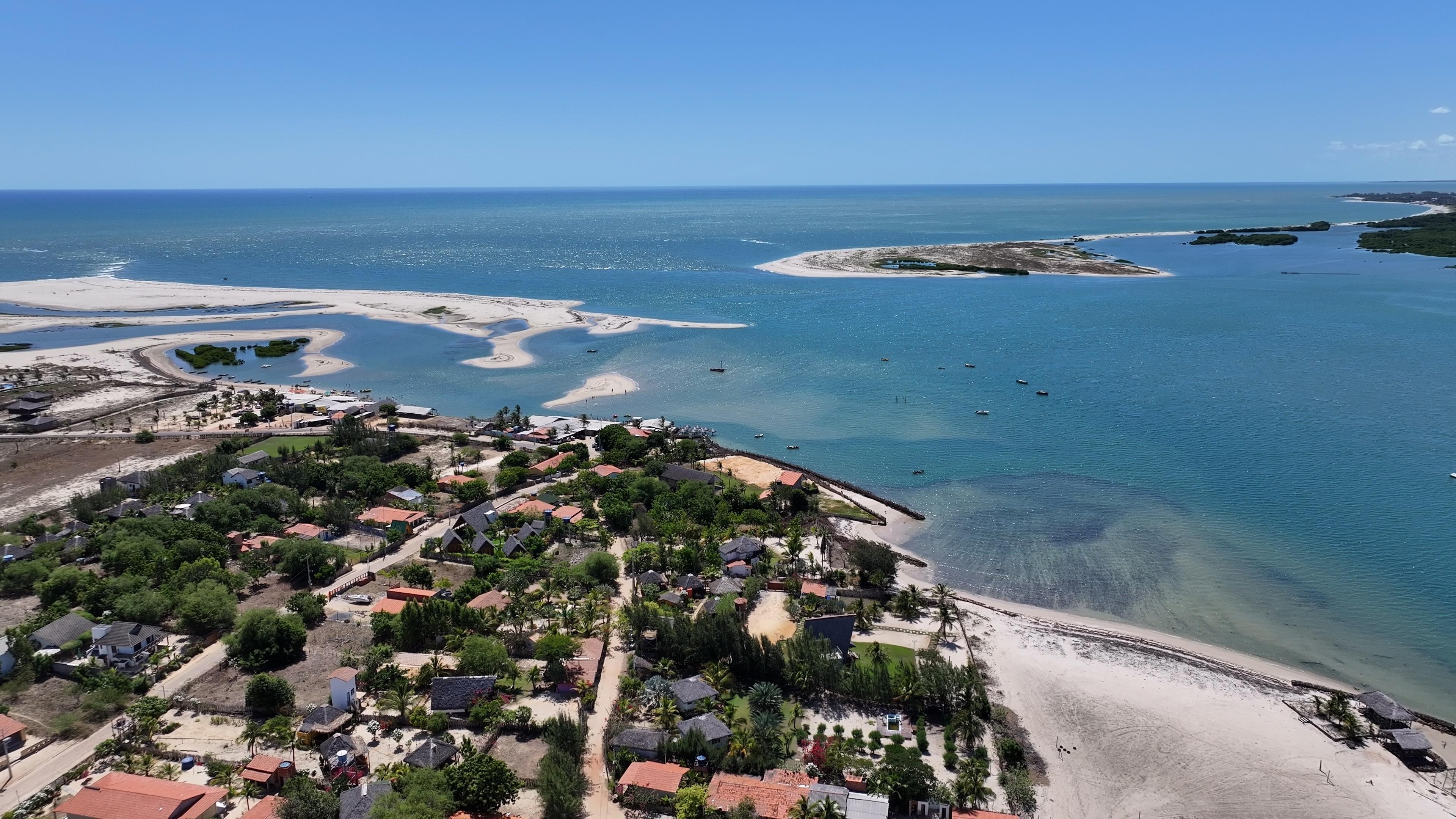 Vista área de Luís Correia, no Litoral do Piauí