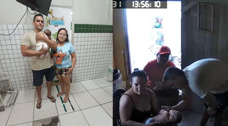 Policial Militar salvou bebê engasgada