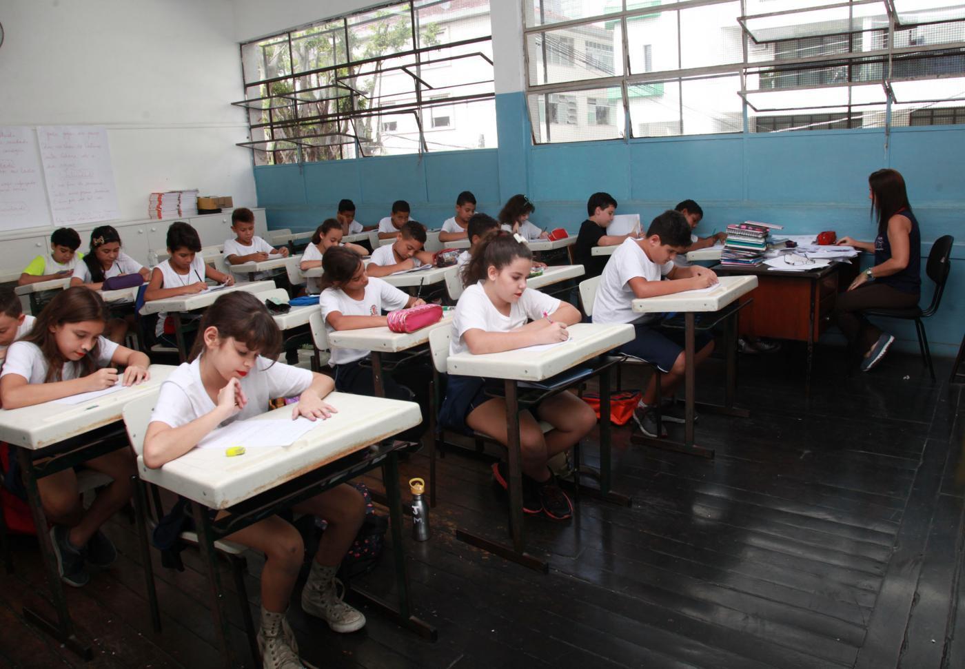 Alunos em sala de aula