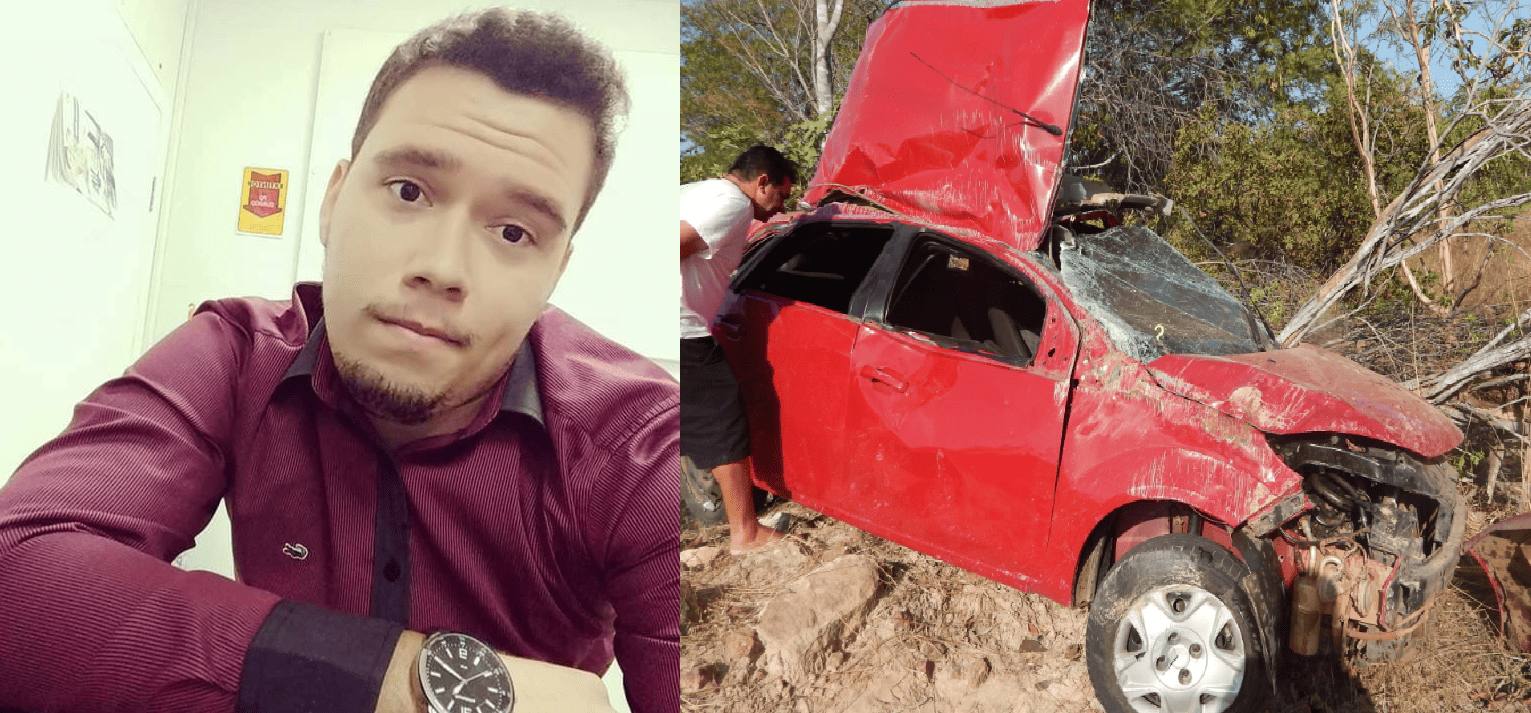 Jovem morre e amigos ficam feridos em acidente de carro