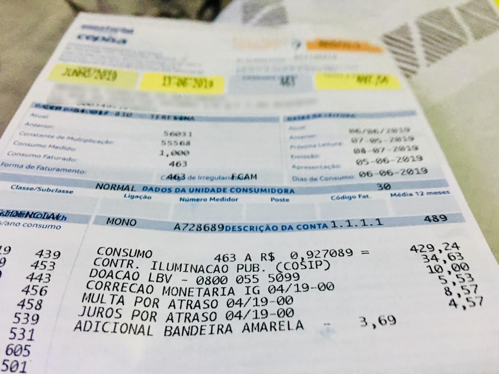 Conta de luz da Cepisa
