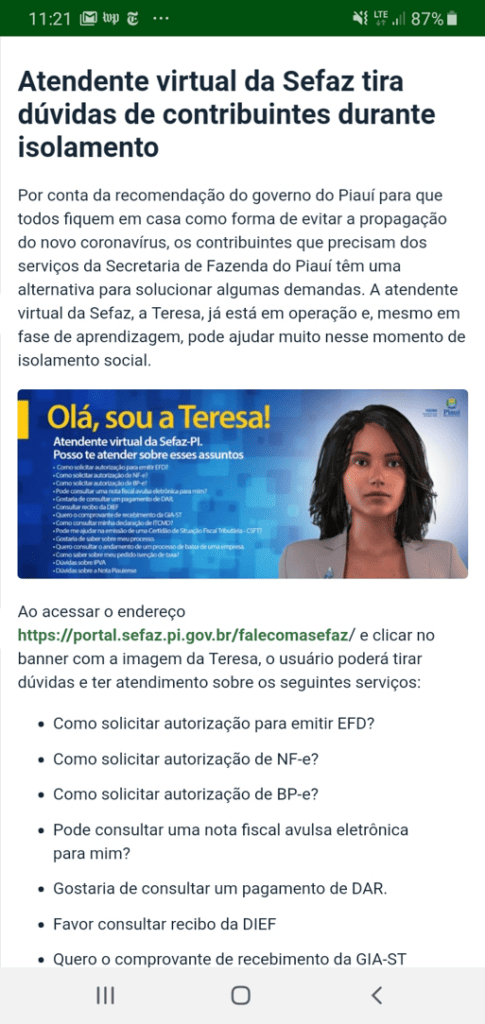 Teresa responde durante pandemia