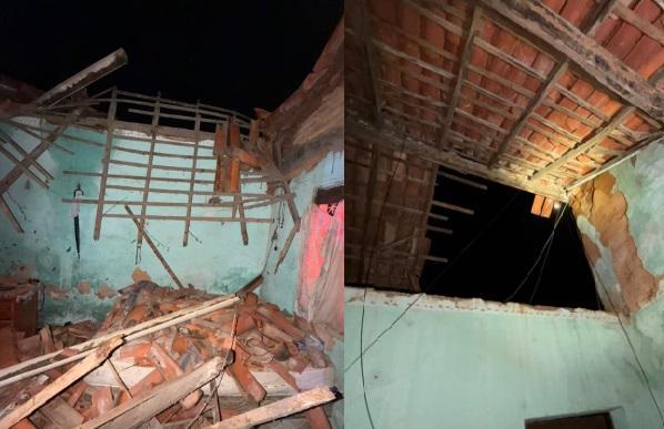 Casa é interditada após chuvas em Parnaíba