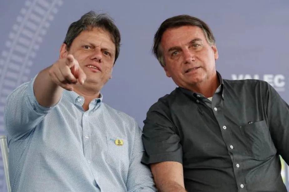 Tarcísio de Freitas e Jair Bolsonaro