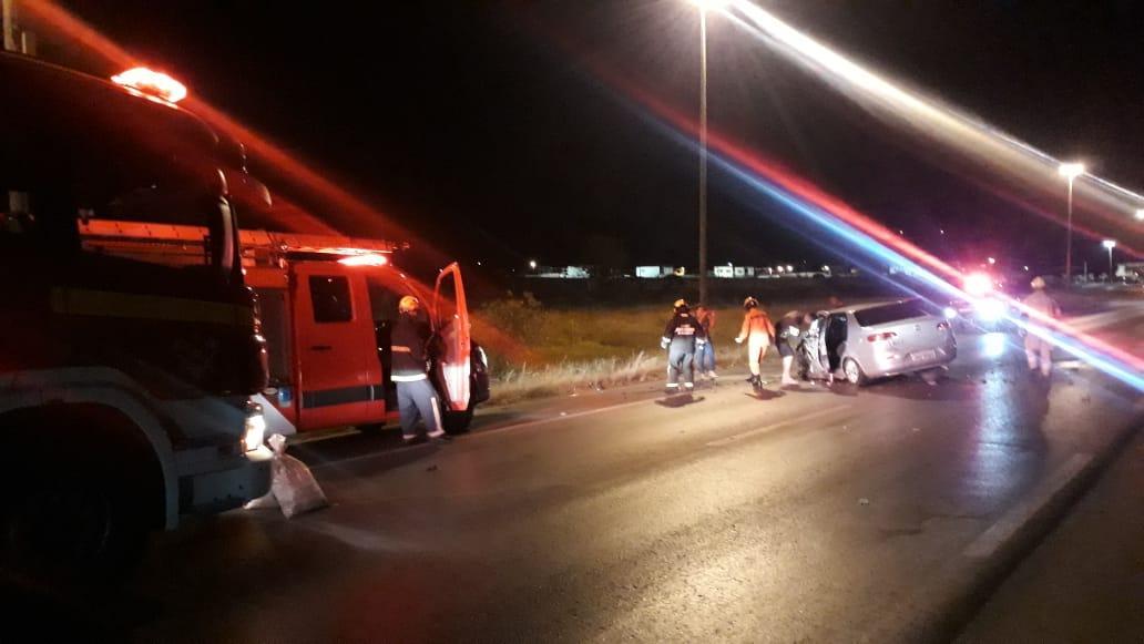 Um dos veículos envolvidos no acidente da BR-020 perto de Brasília (DF)