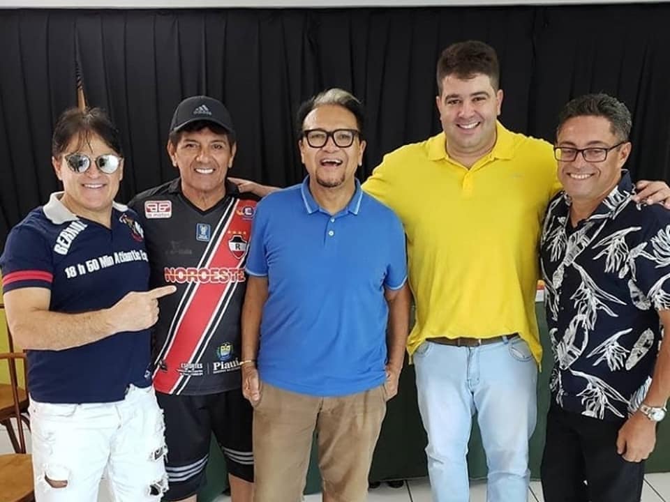 Sérgio Reis, Aroldo Francisco, Mariano Marques com Luís André e Fábio Teles