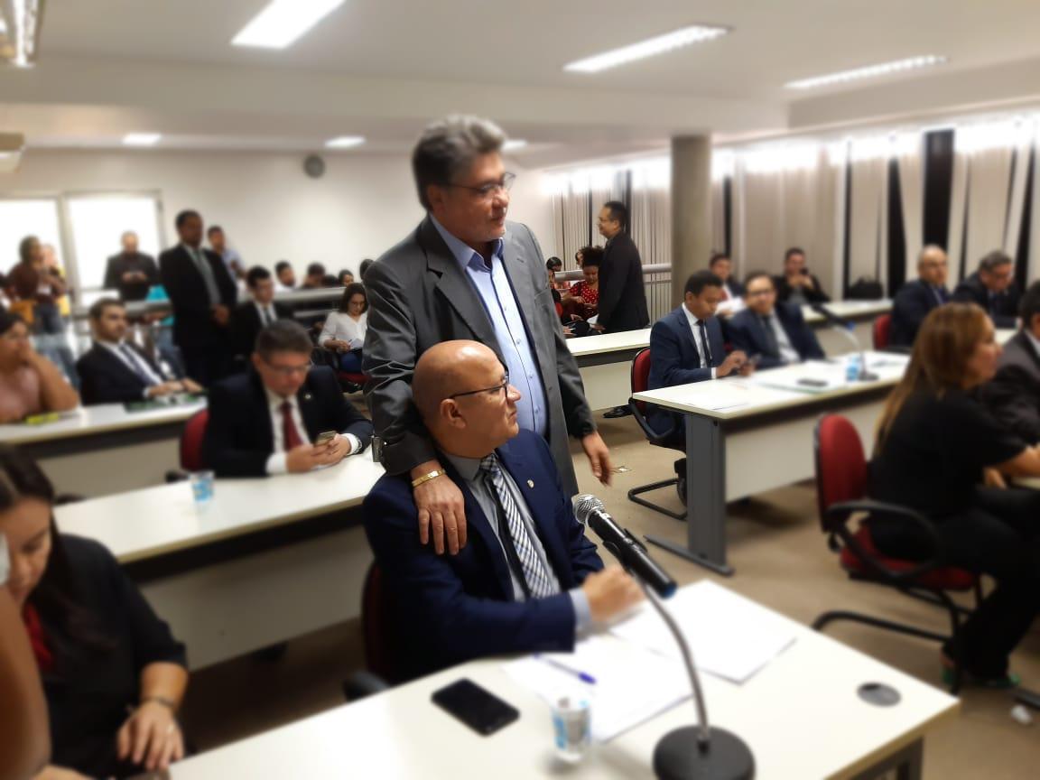 Deputado estadual João Mádison (MDB) com Franzé Silva (PT)