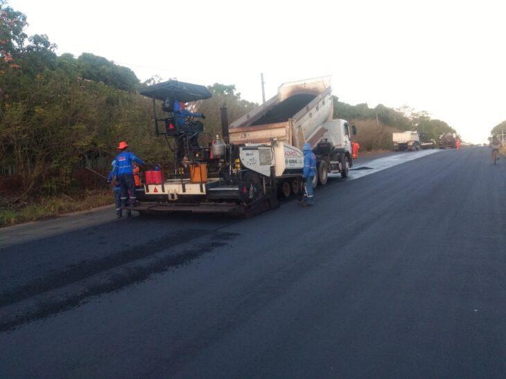 Obra na BR 343