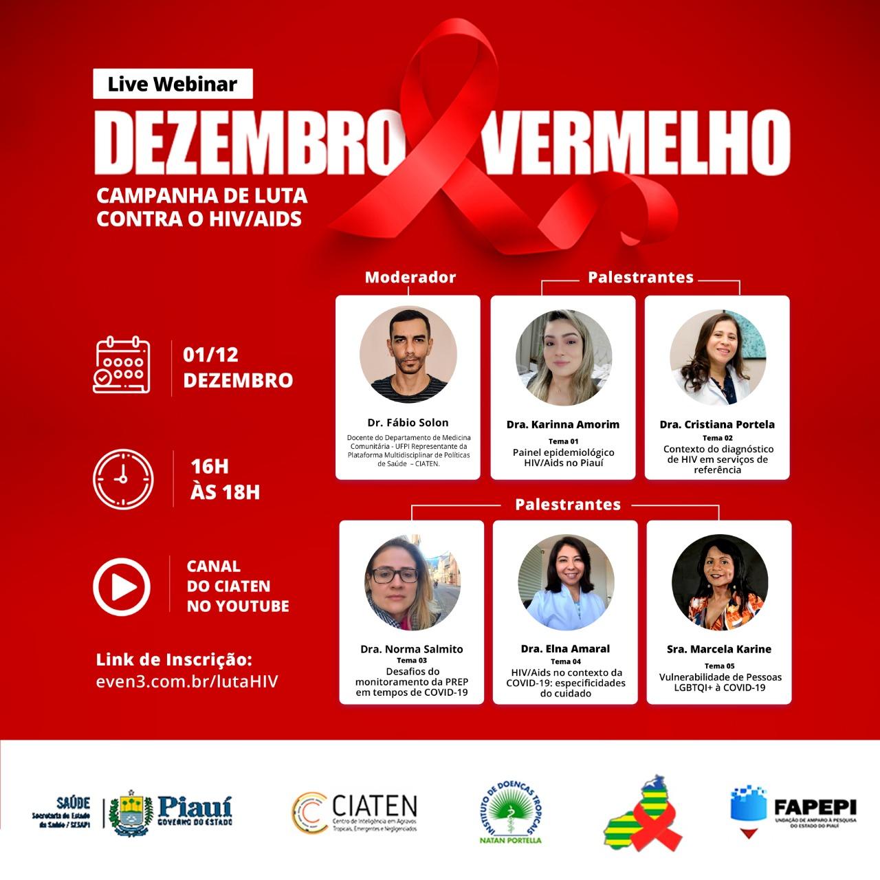 Dezembro Vermelho alerta para o aumento de casos novos de AIDS no Piauí