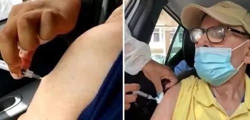 Idosos recebem falsa aplicação de vacina contra a Covid-19 em drive-thru