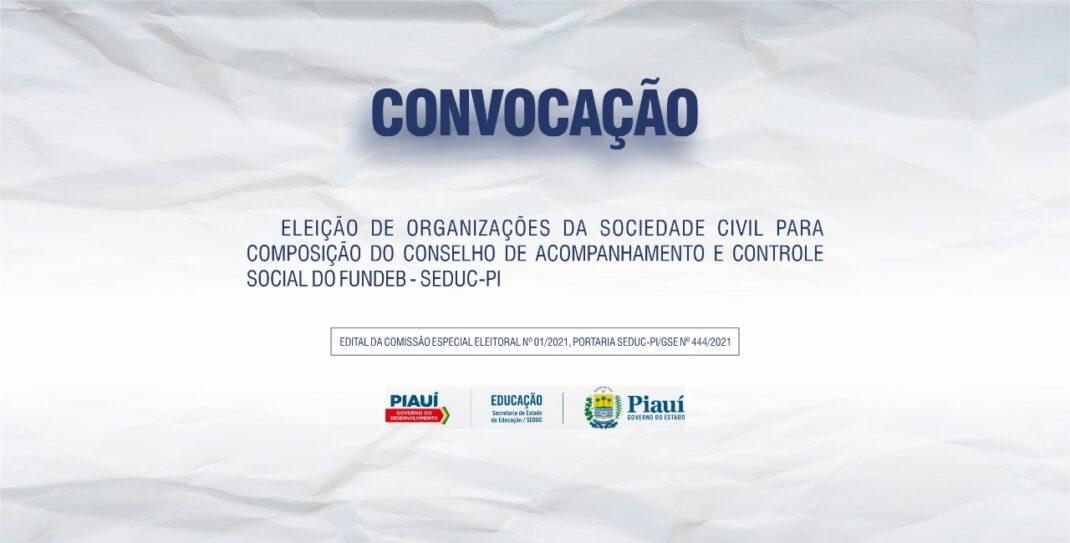 Seduc convoca Organizações da Sociedade Civil para eleição do Conselho do Fundeb