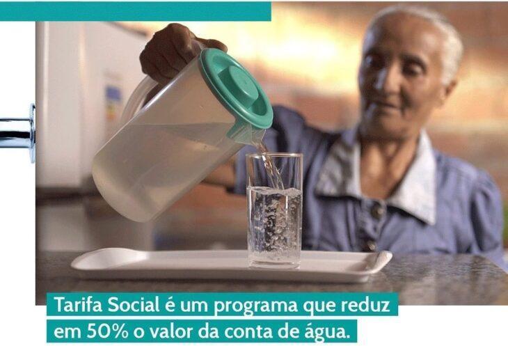 Tarifa social reduz em 50% a conta de agua