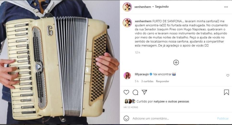 Leonardo pede ajuda para encontrar a sanfona