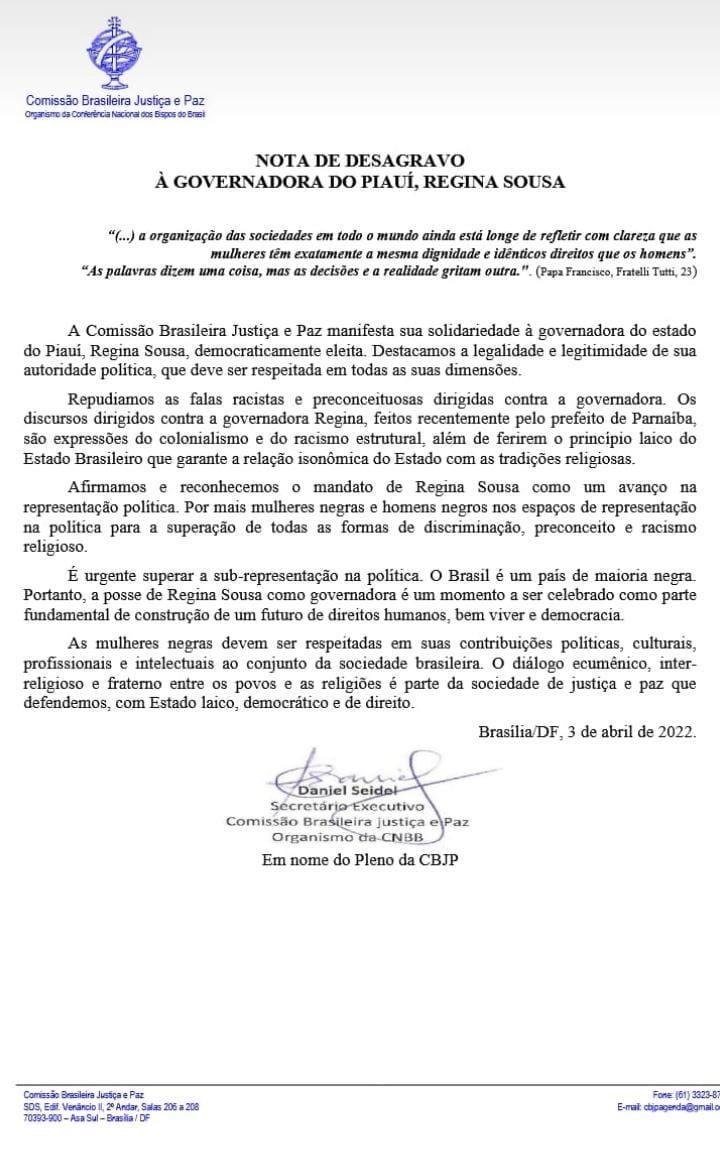 Nota de solidariedade