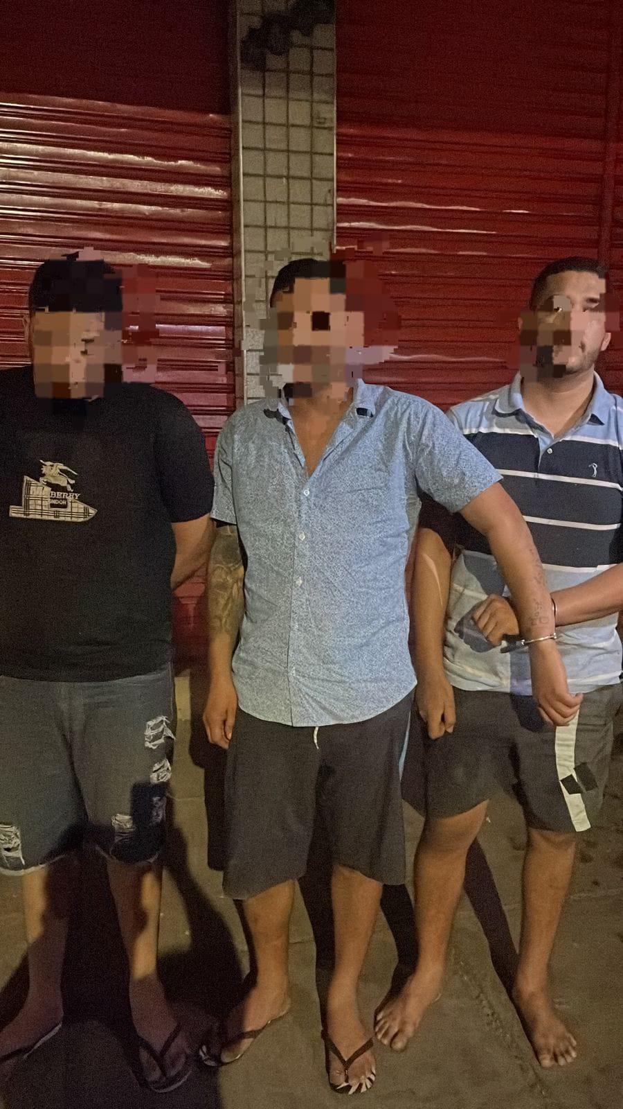 Suspeitos presos em flagrante