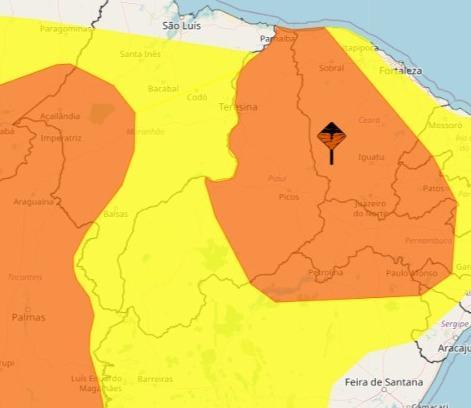 Piauí está sob dois alertas de chuva