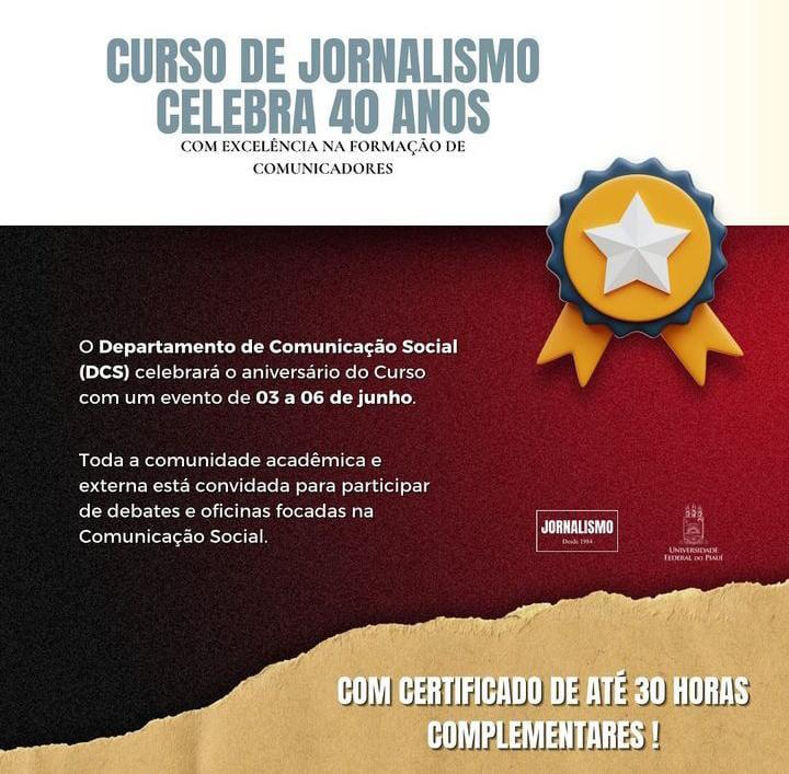 Evento de 40 anos de Comunicação da UFPI