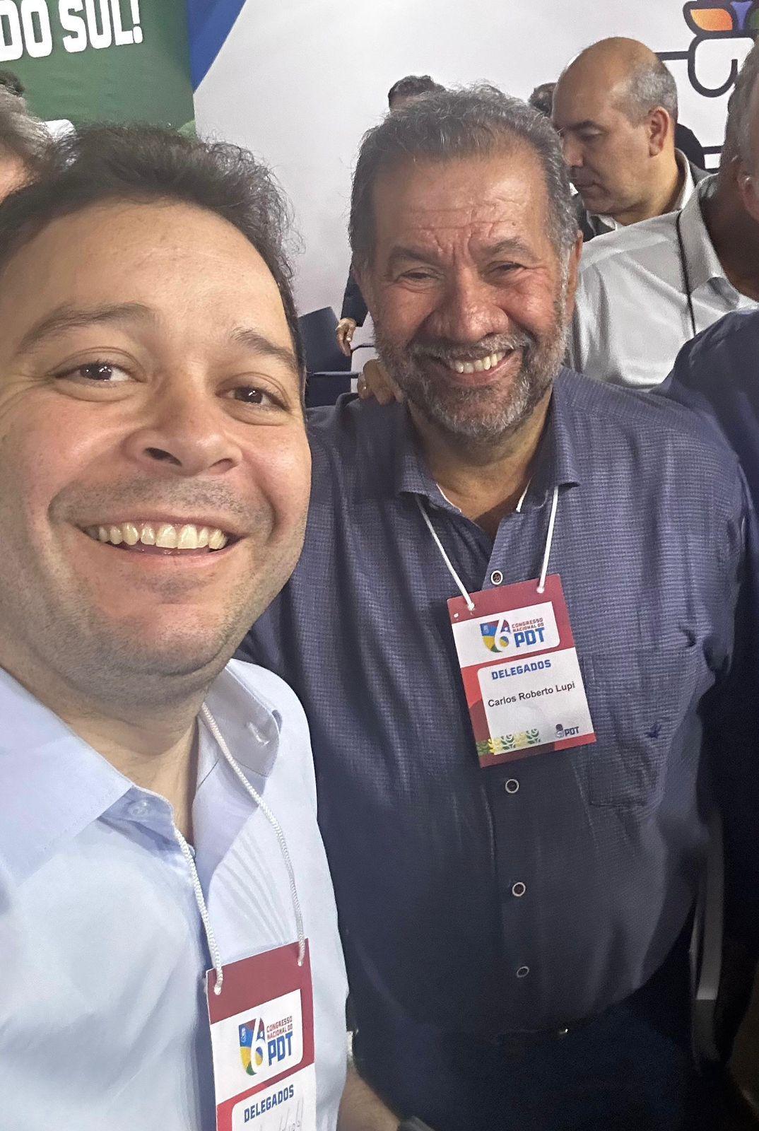 O vereador Evandro Hidd e o ministro Carlos Lupi