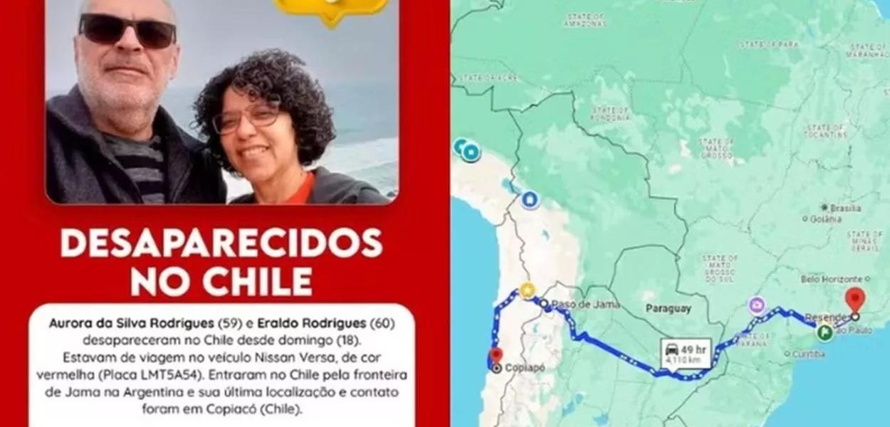 Casal desaparecidos no Chile