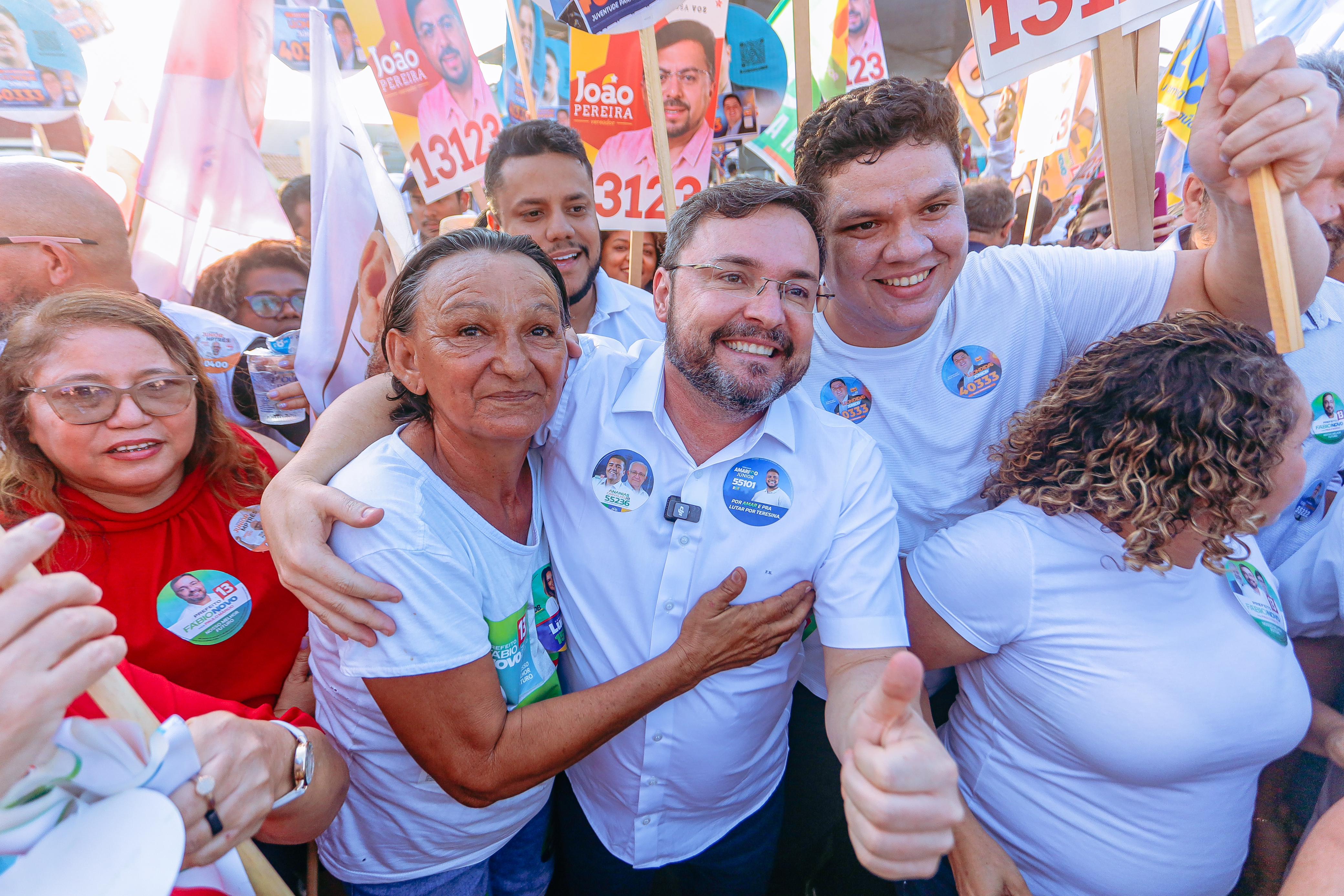 Fábio Novo na Caminhada do 13, na zona Norte de Teresina