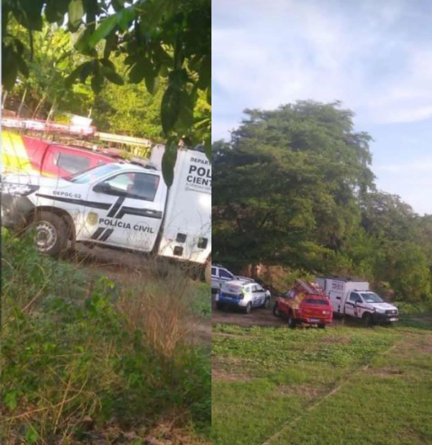 Corpo de Bombeiros foi acionado para resgatar o corpo