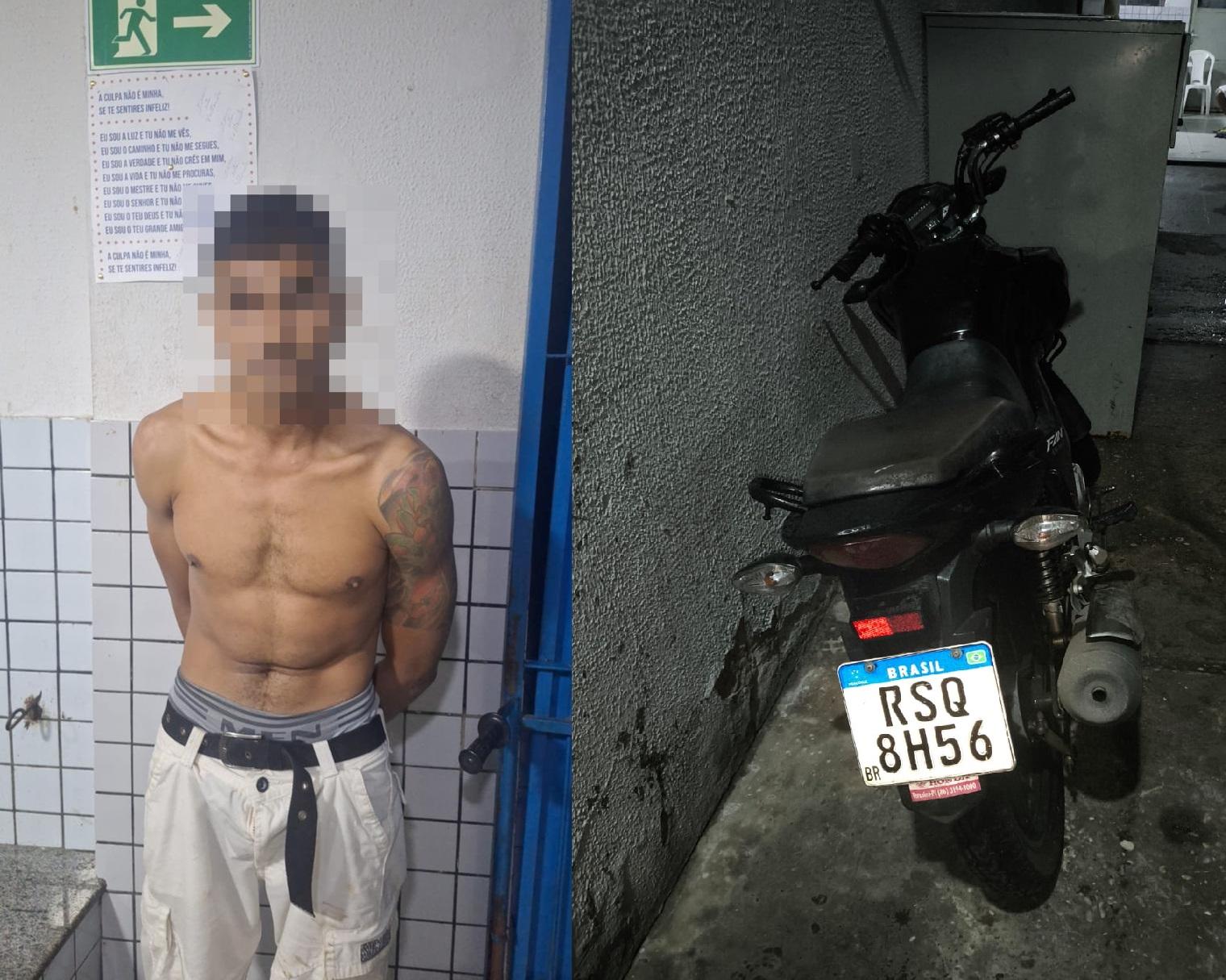 Além do objeto roubado, ele também portava uma arma de fogo de fabricação artesanal