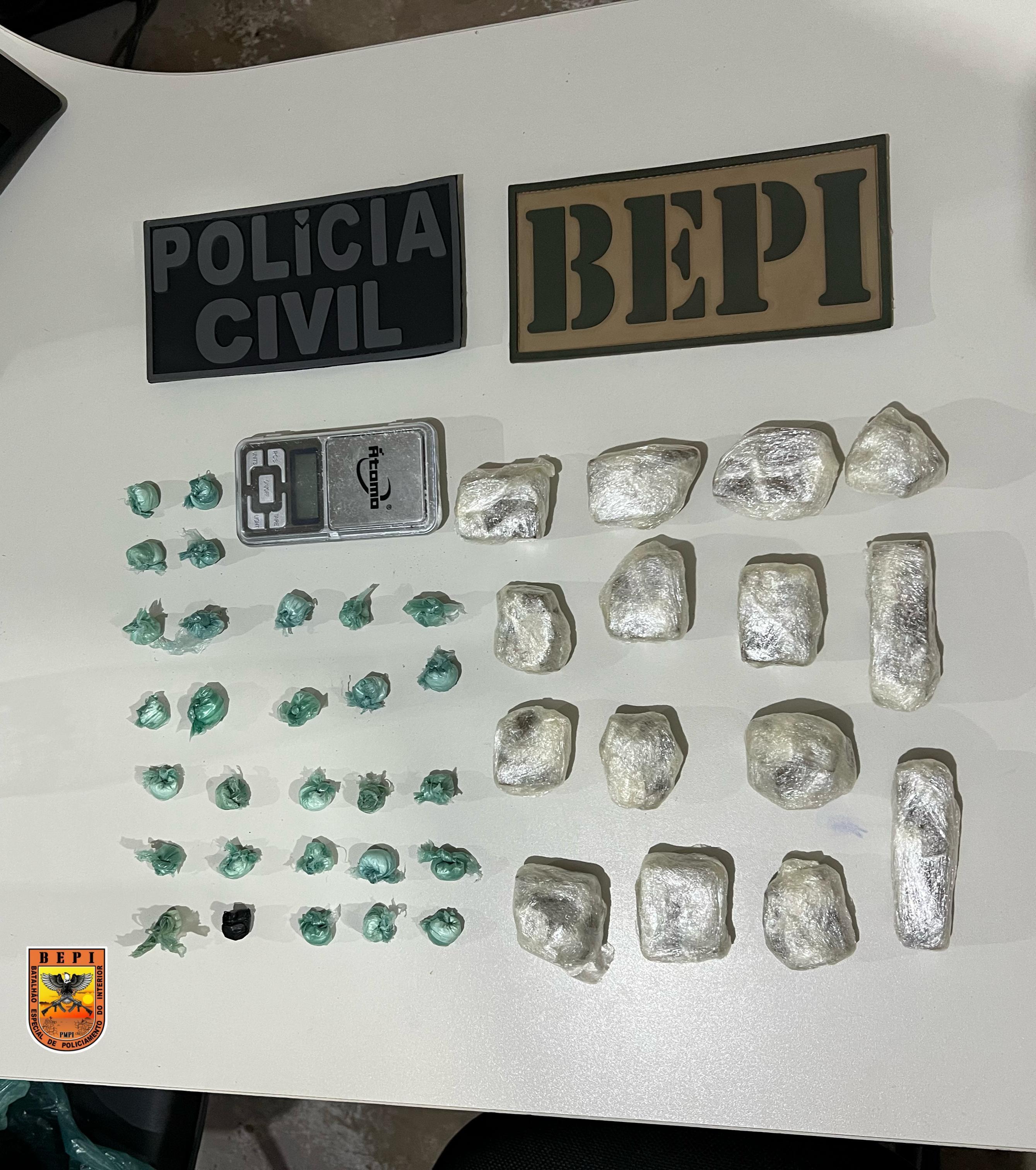 Apesar da apreensão das drogas, não houve prisão no momento da operação