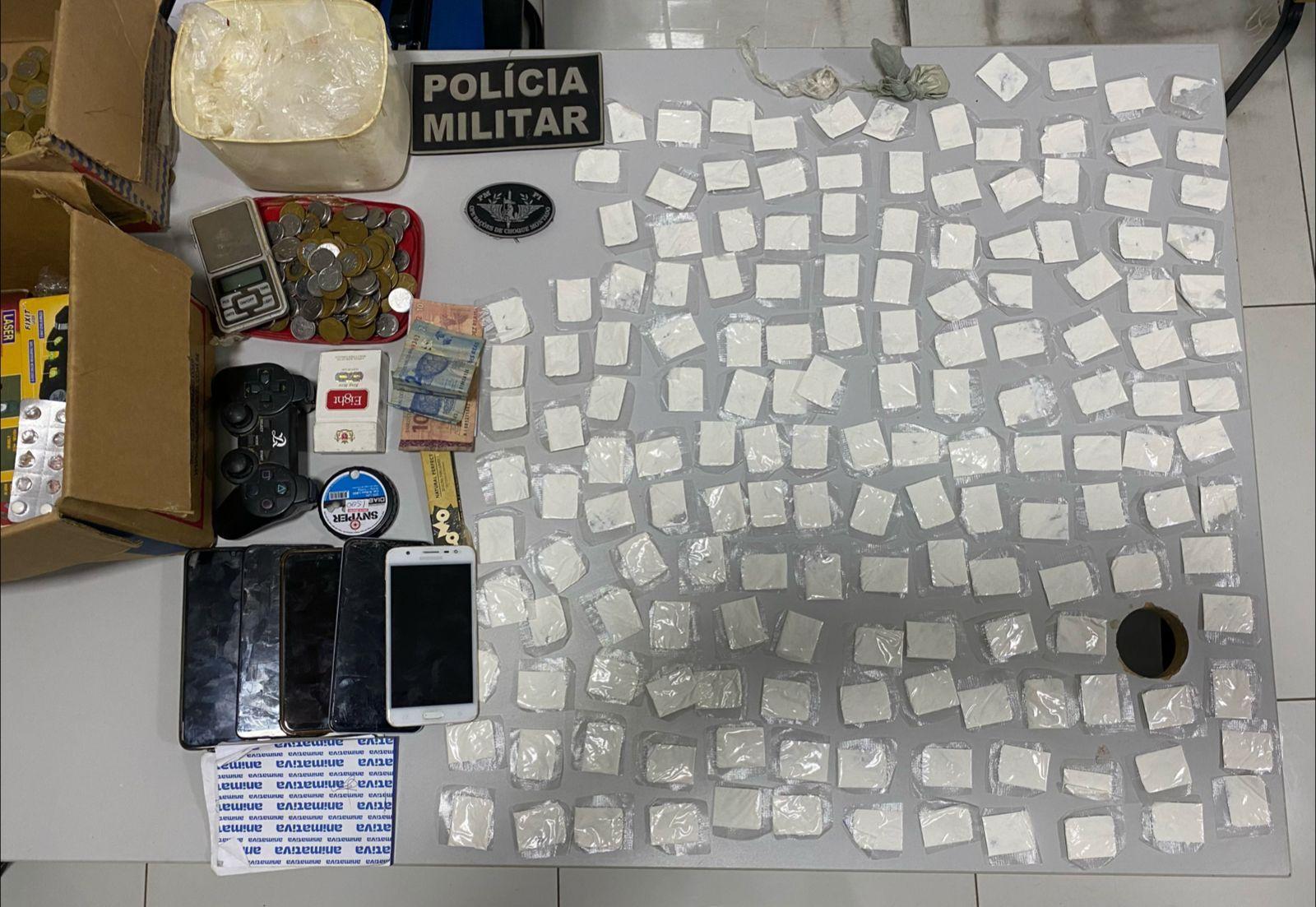 Material apreendido na ação