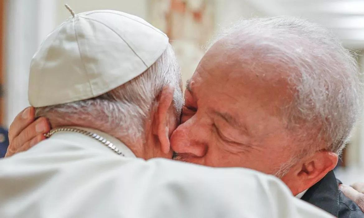 Presidente Luiz Inácio Lula da Silva e papa Francisco