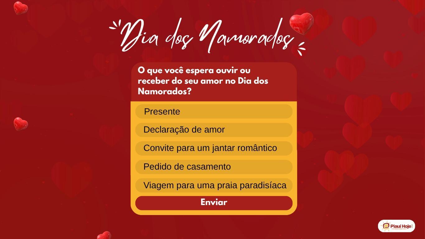 Enquete dia dos Namorados do Portal Piauí Hoje