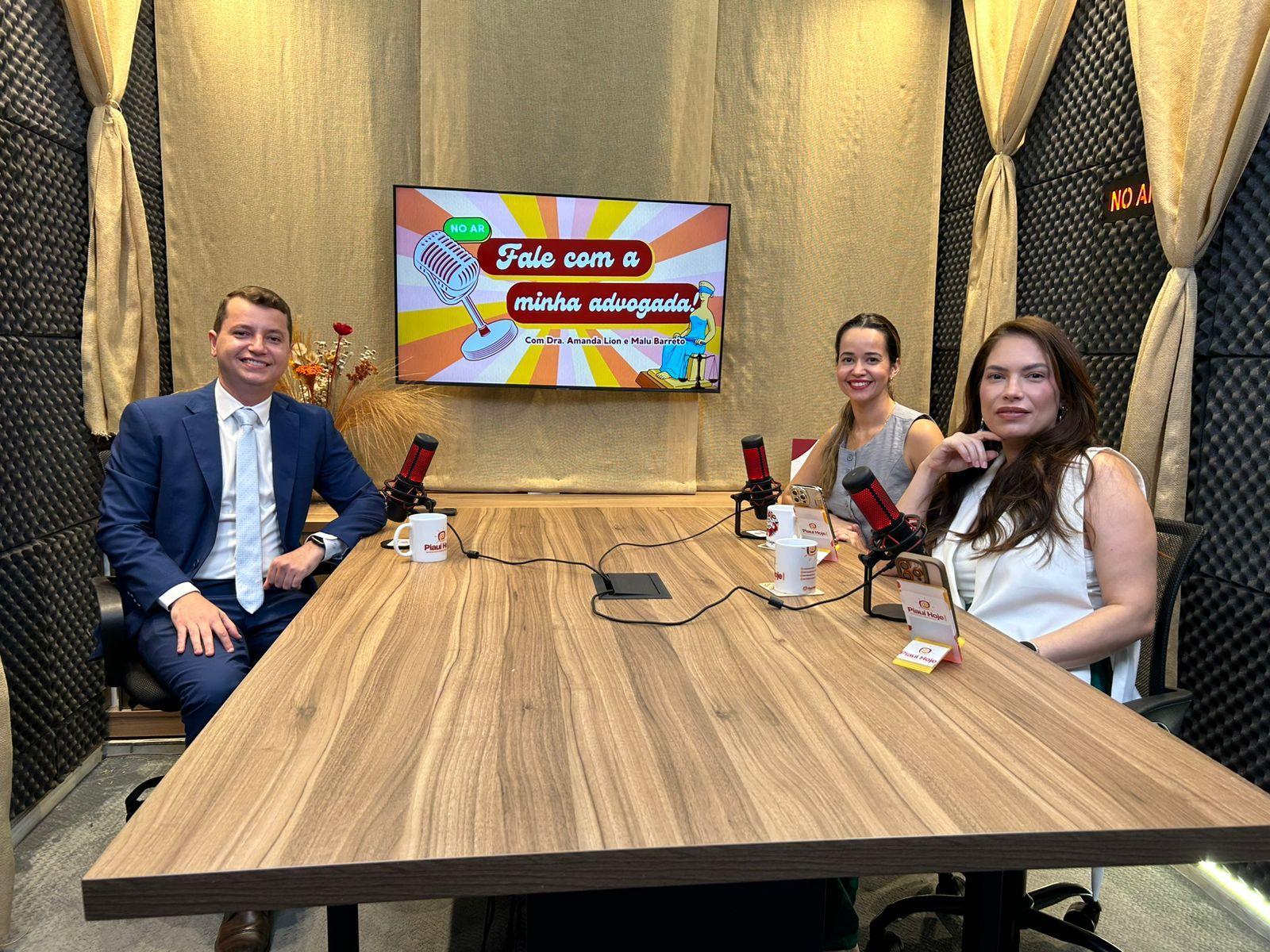 O advogado Diomar Melo foi entrevistado no PodCast Fale com a minha Advogada, com a jornalista Malu Barreto e a advogada Amanda Lion